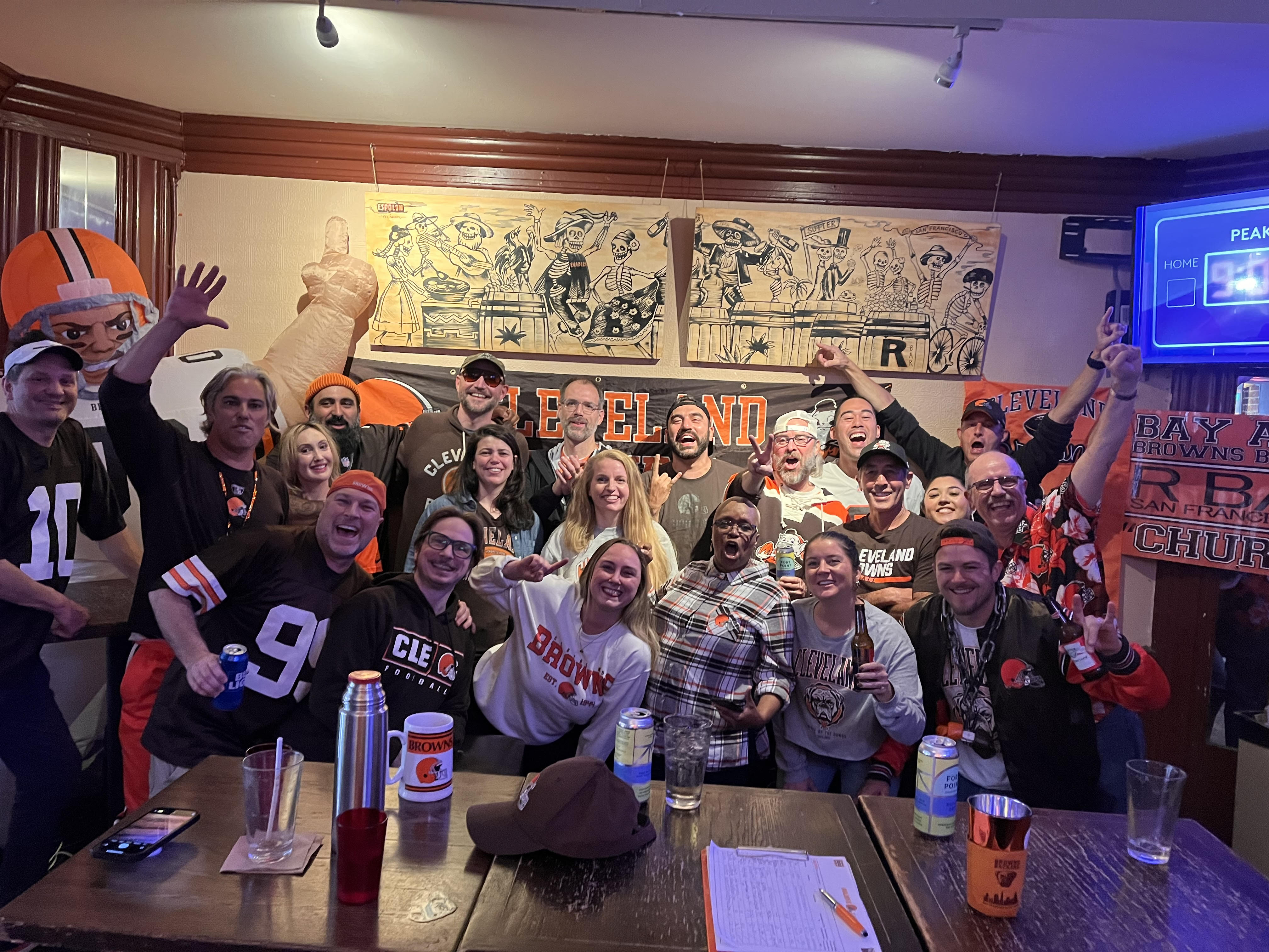 BABB Browns fans at the notorious R Bar in San Francisco